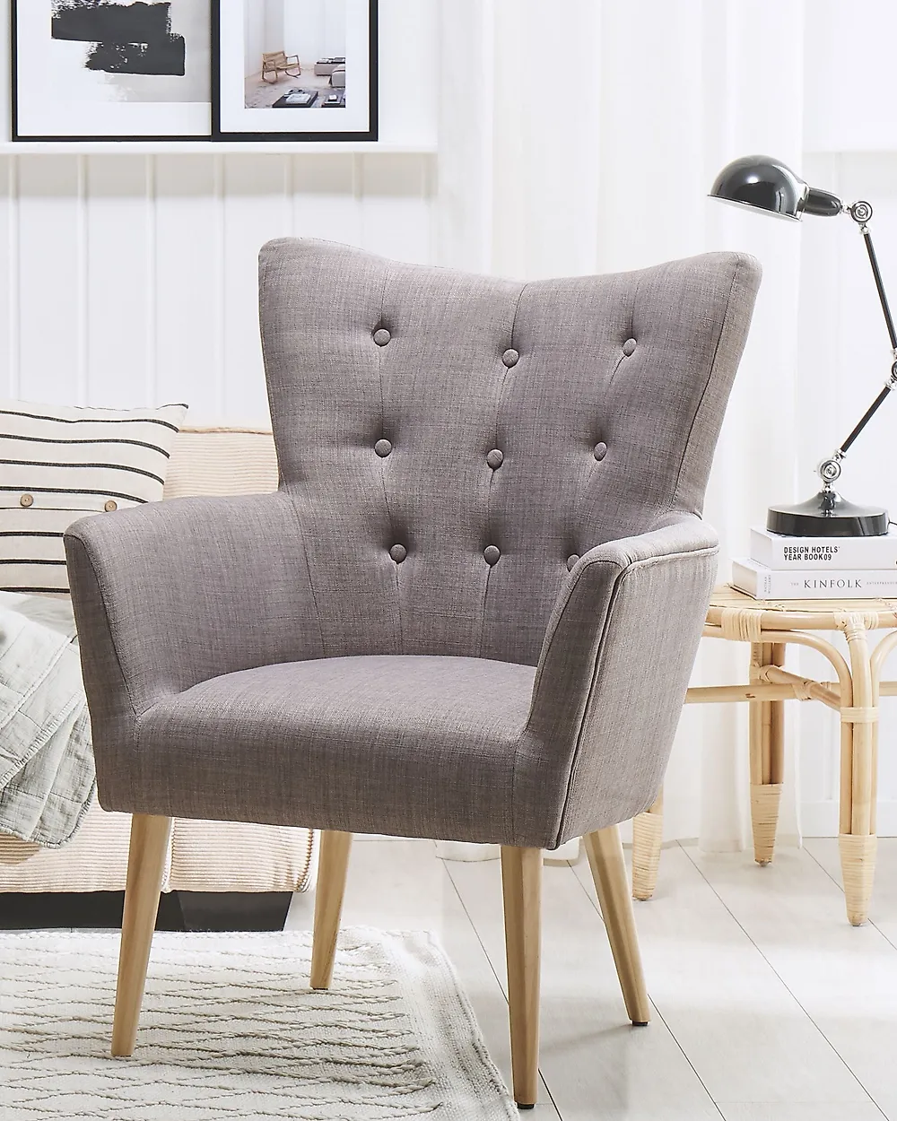 Armchair ANGEN Fabric Light Grey_1176908