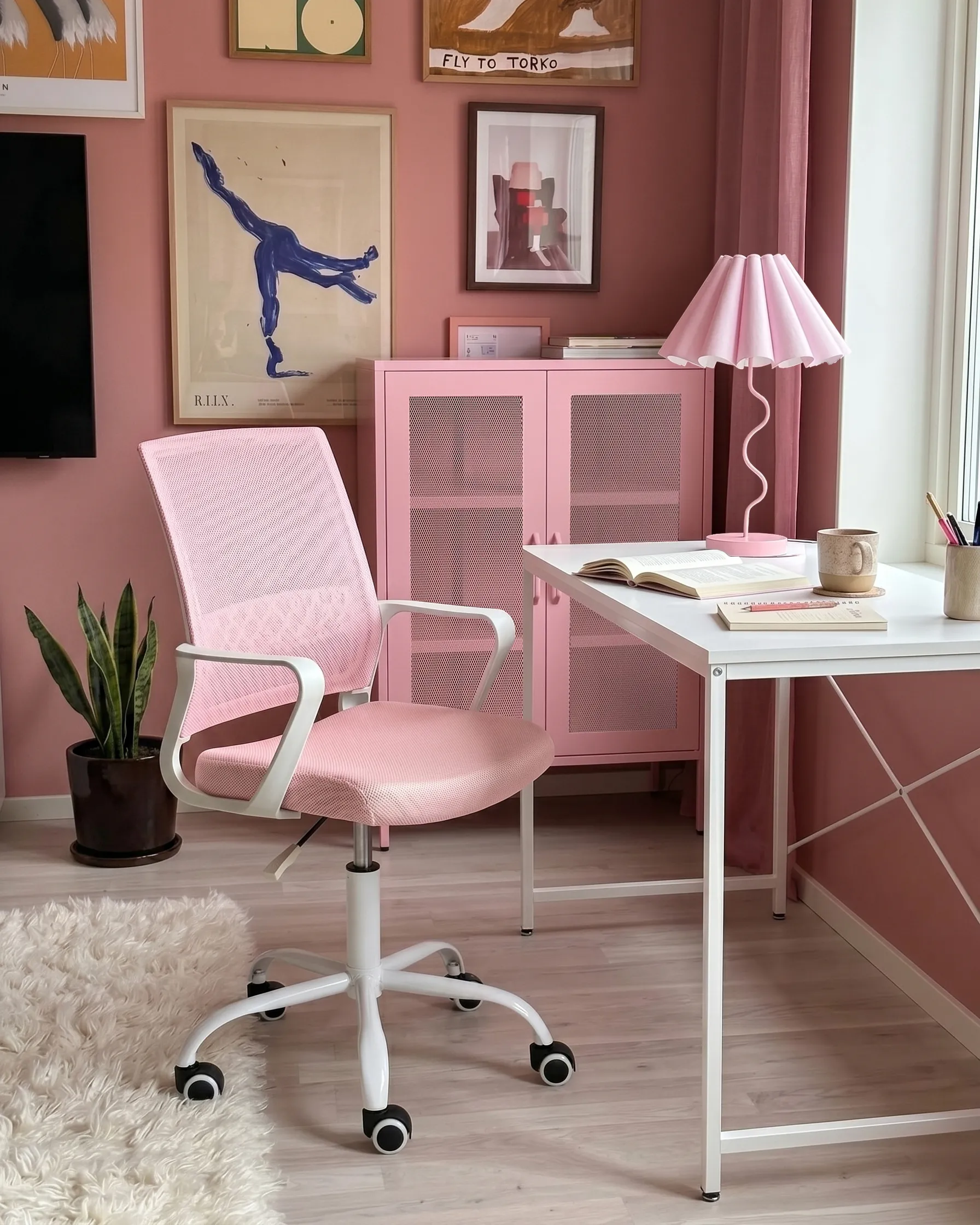 Toimistotuoli EASE Pastellipinkki_1051786