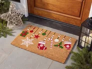 Dörrmatta ZALUMO Flerfärgad 45 x 75 cm Julmotiv Kokosfiber_1094040