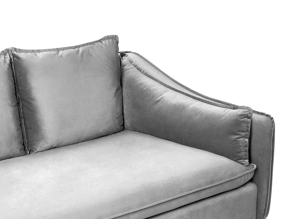 Sofa 4 Seater AURE Velvet Light Grey_851542