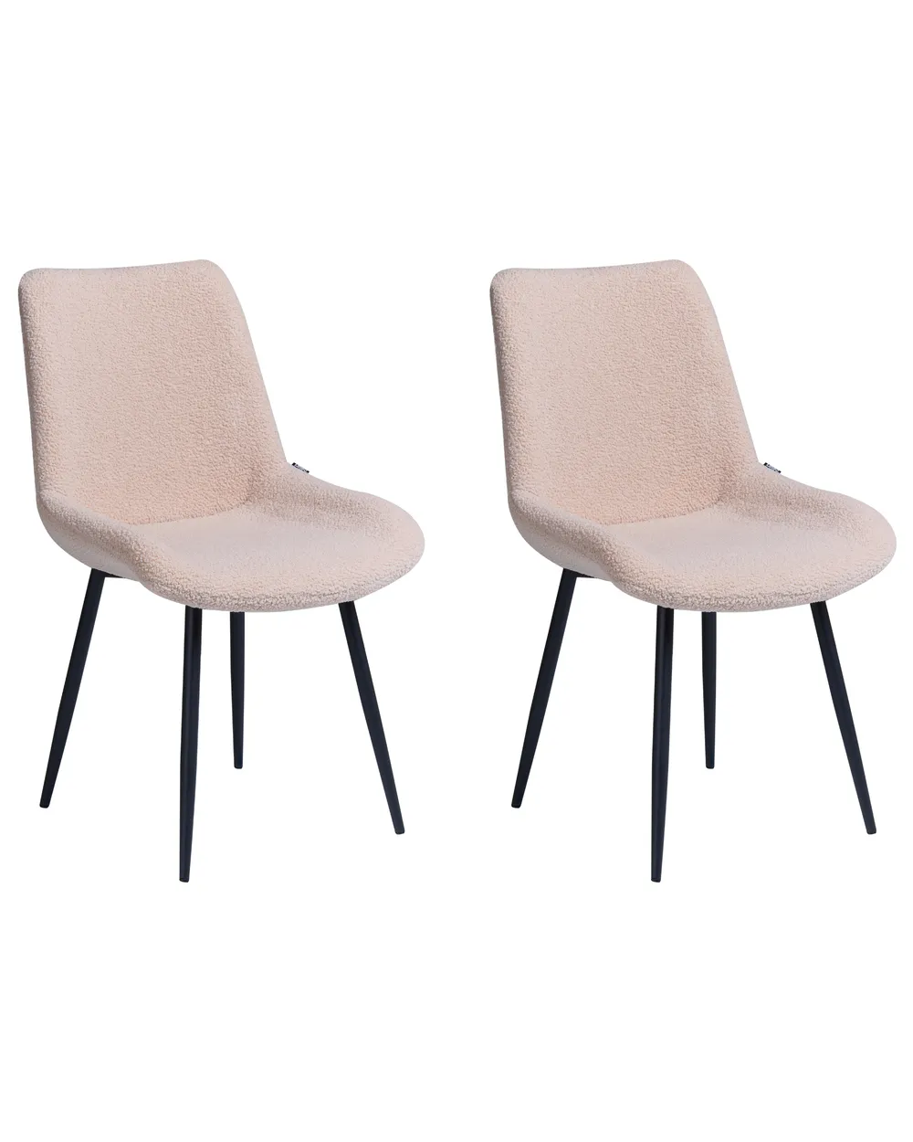Set med 2 matstolar AVILLA Bouclé Beige_1054633