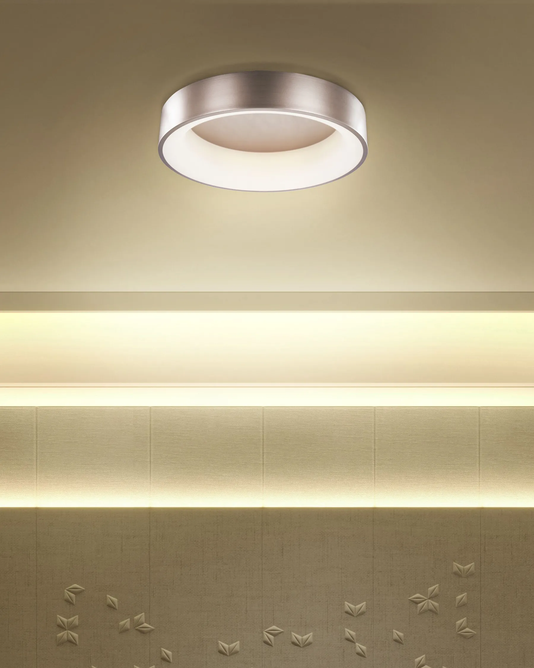LED-taklampa DAWEI Metall Ljusbrun_824575