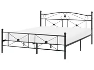 Bed Metal RODEZ 160 x 200 cm (EU King Size) Black_740631