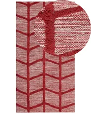Rug SIVAS Red 80 x 150 cm Cotton_839708