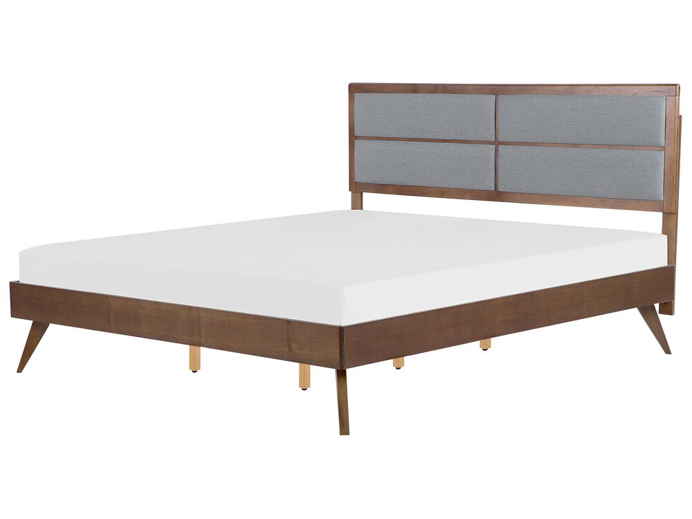 Bed POISSY 180 x 200 cm (EU Super King) Dark Ash Wood
