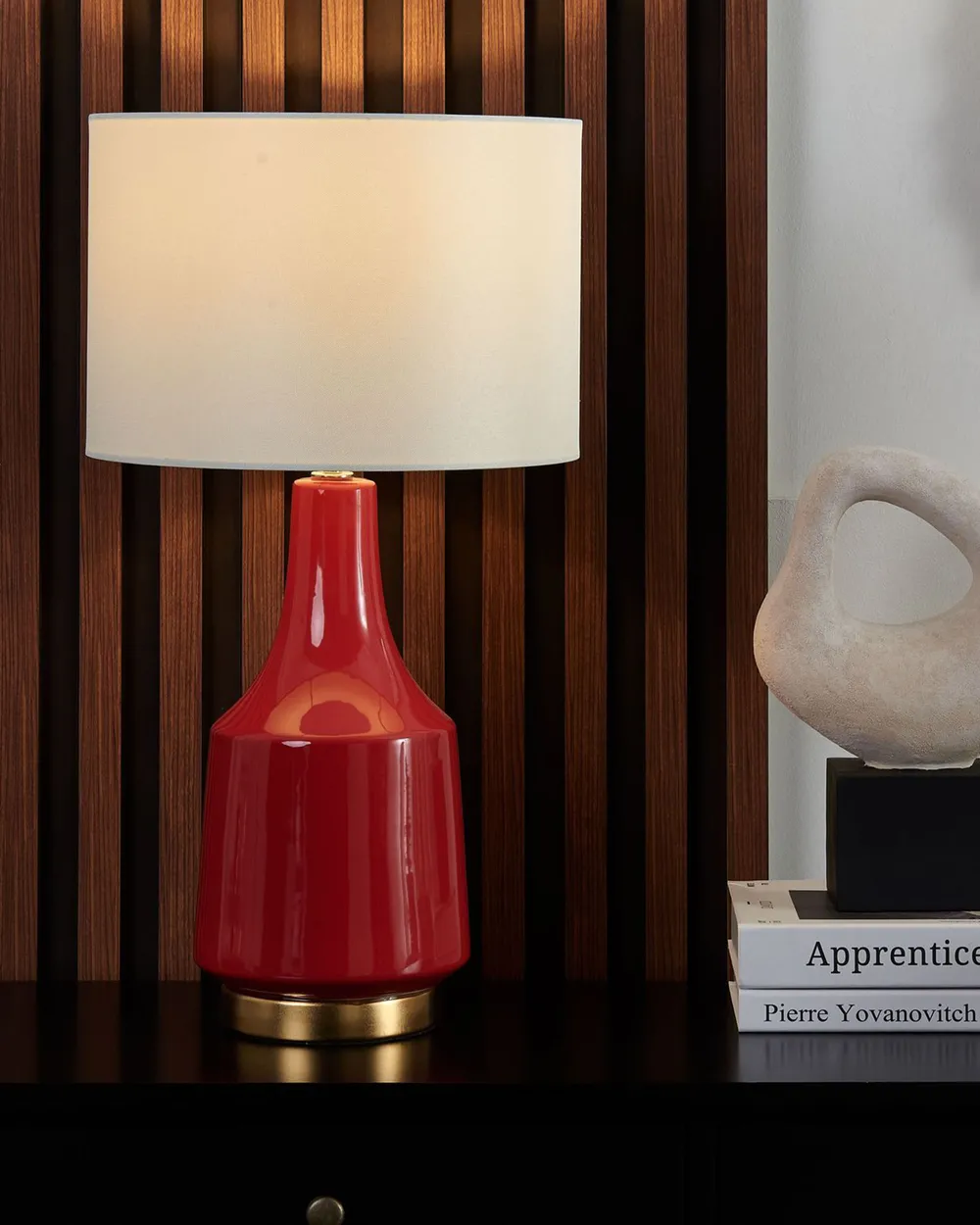Table Lamp TRIVERSA Ceramic Red