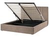 Ottoman Bed TARASCON Fabric Taupe 140 x 200 cm (EU Double)