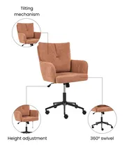 Desk Chair ALPINE Fabric Golden Brown_1071084