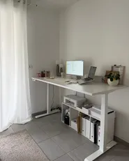 Electric Adjustable Standing Desk DESTINES 180 cm 80 cm White_1046177