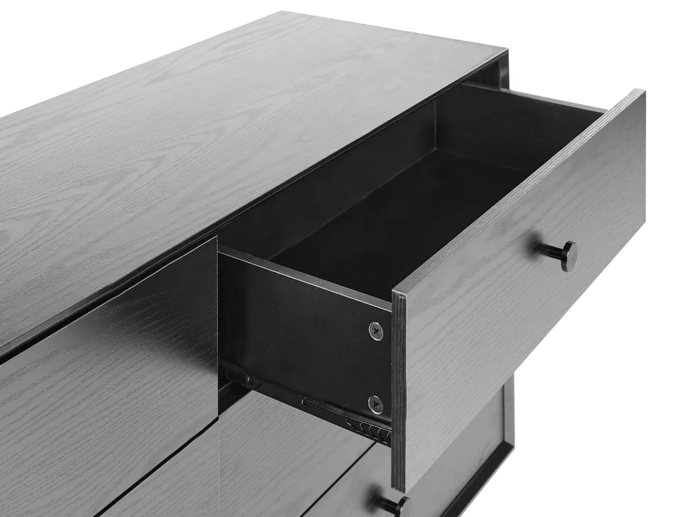6 Drawer Chest ALCESTER Black_946146