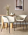 Set med 2 matstolar ELMA Bouclé Off-White