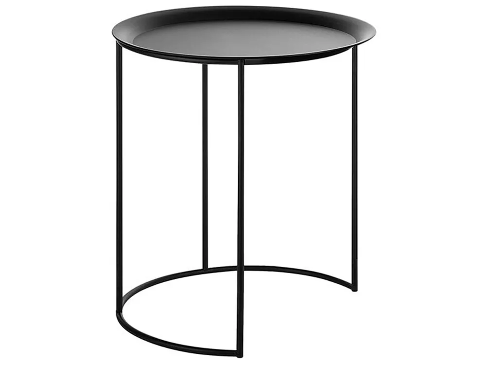 Set of 2 Side Tables TWINS Metal Black_715799