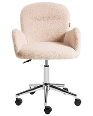 Skrivbordsstol PRIDDY Bouclé Ljusbeige_1101215