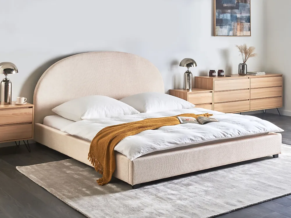 Bed Fabric VAUCLUSE 180 x 200 cm (EU Super King) Light Beige_1184073