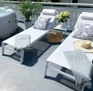 Sun Lounger CATANIA Reclining Metal White_806826