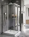 Duschväggar HUAPI 900 x 900 x 1900 mm Silver