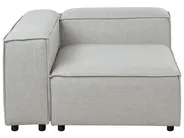 Modular Corner Sofa 2 Seater ARDAL with Ottoman Fabric Light Grey Left Hand_949556