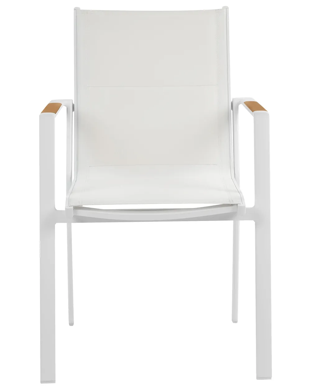 Set of 6 Garden Chairs BUSSETO Metal White_922749