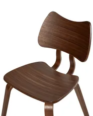 Set of 2 Dining Chairs DIANA Wood Brown_975952