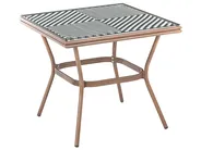 Bistropöytä CASPRI 80 cm 80 cm Lasi Musta/valkoinen_990542