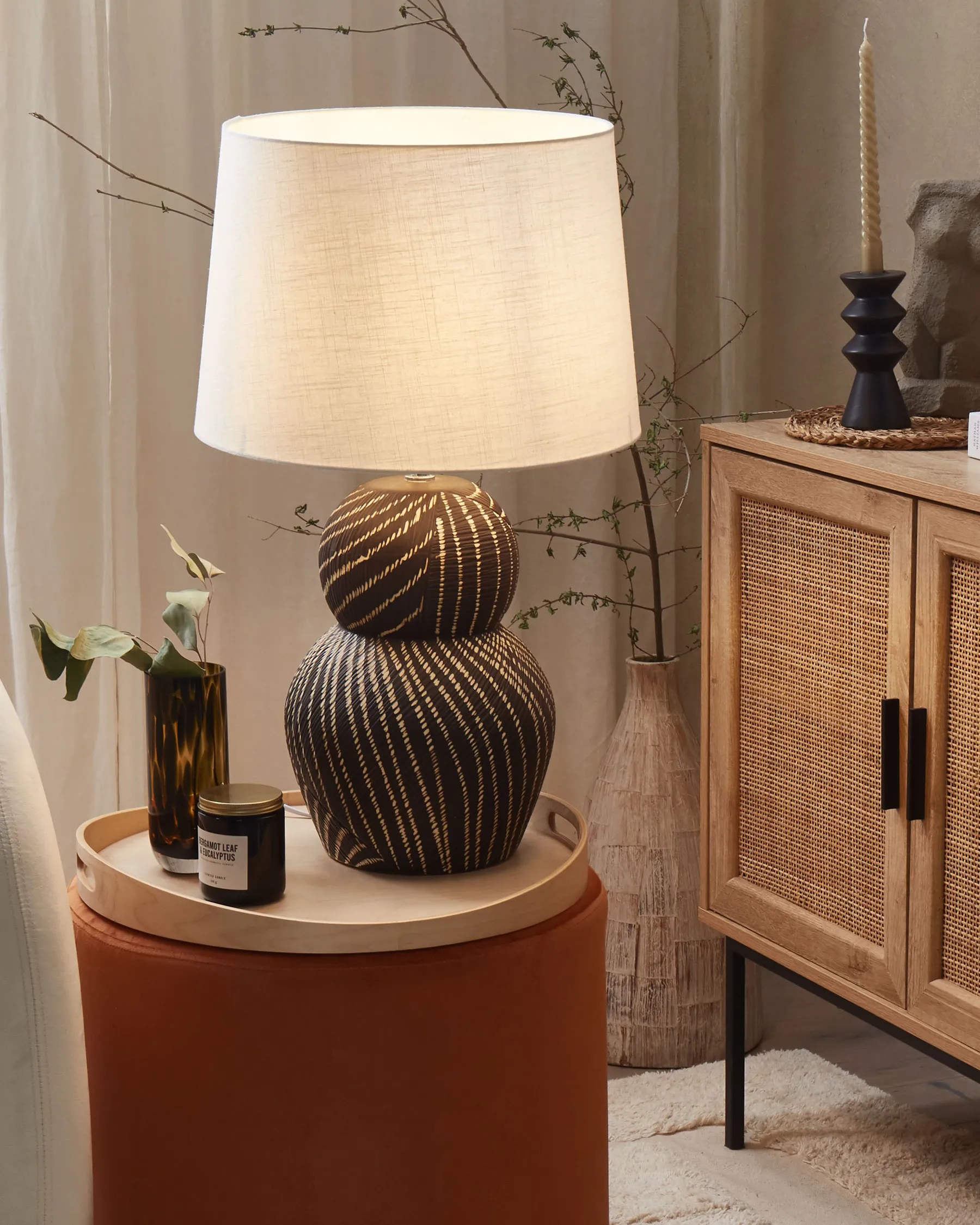 Table Lamp GUAPORE Ceramic Black_822374