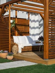 Garden Sofa 3 Seater FORLI Rattan Natural_827520