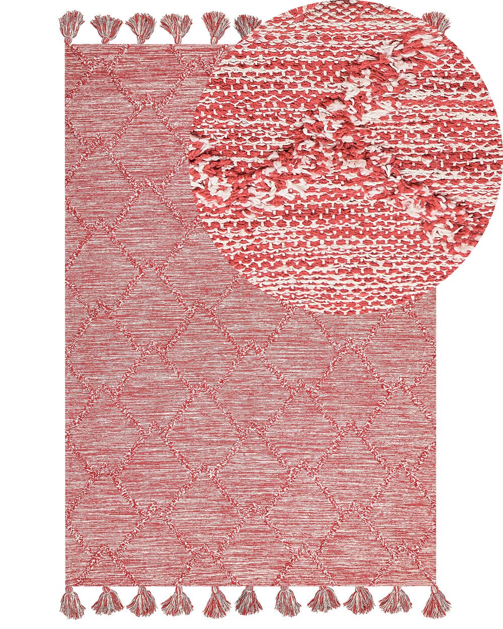 Teppe NIGDE Rød 160 x 230 cm Bomull