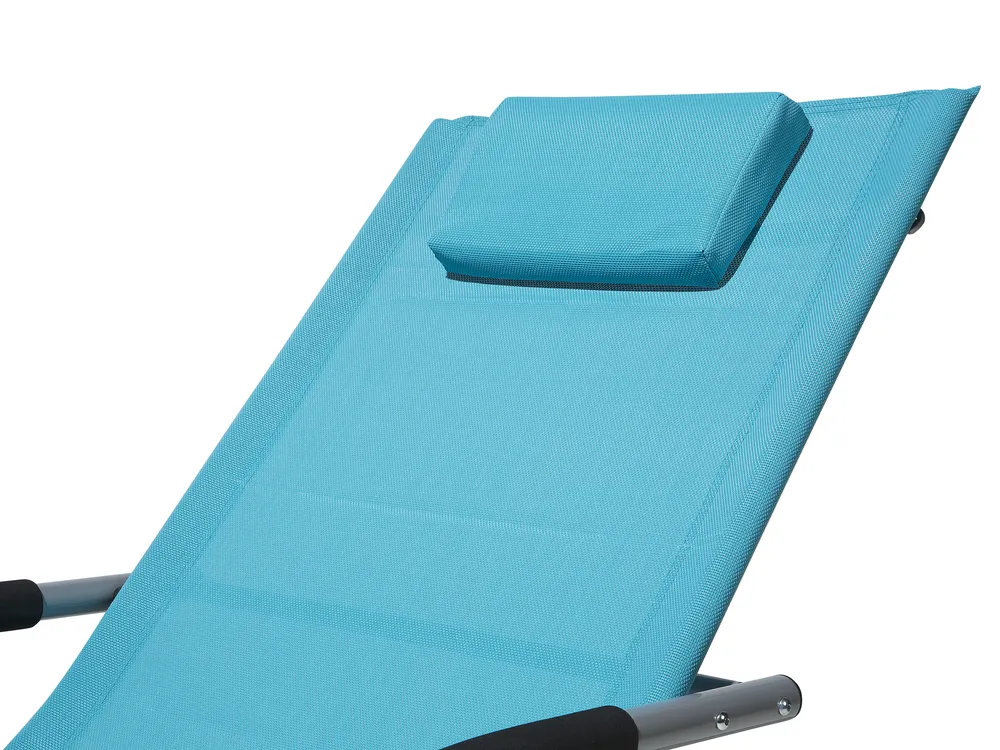 Rocking Sun Lounger CARANO Metal Turquoise_689440