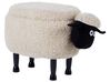 Storage Animal Stool SHEEP Sheep Fabric Light Beige