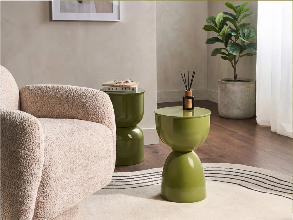 Side Table CANYON Metal Olive Green