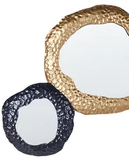 Väggspegel CHARNY 109 cm 44 cm Metall Svart/ Guld_900182