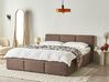 Ottoman Bed BOUSSE Boucle Taupe 160 x 200 cm (EU King Size)