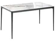 Matbord JOLLEIN Vit marmor 140 cm 80 cm Glas_1043875