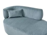 Left-Hand Chaise Longue VANVEY Corduroy Blue_1004219