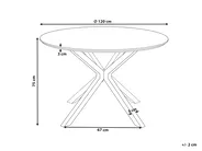 Dining Table FITZROY White 120 cm 120 cm_1001910
