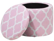 Förvaringpuff TUNICA Bomull Rosa_685037