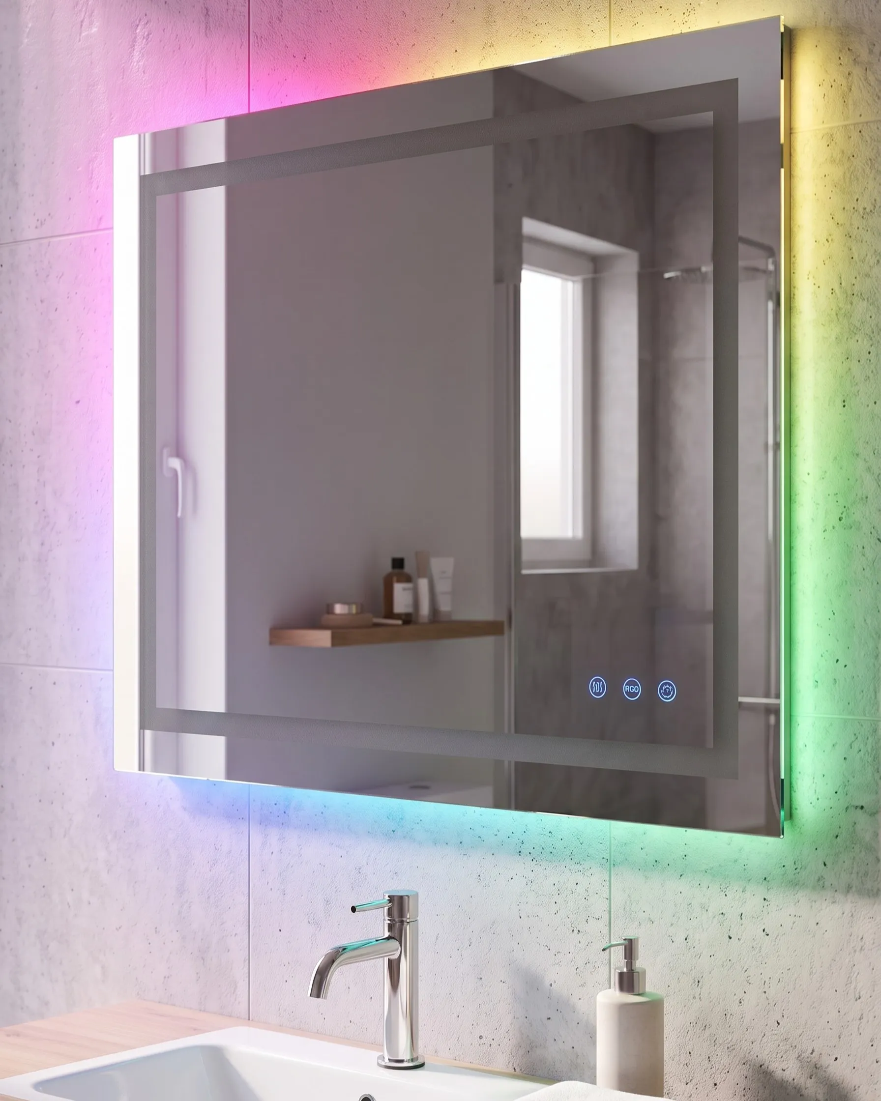 Kylpyhuoneen LED-peili PRENOIS 80 cm 60 cm Hopea_932279