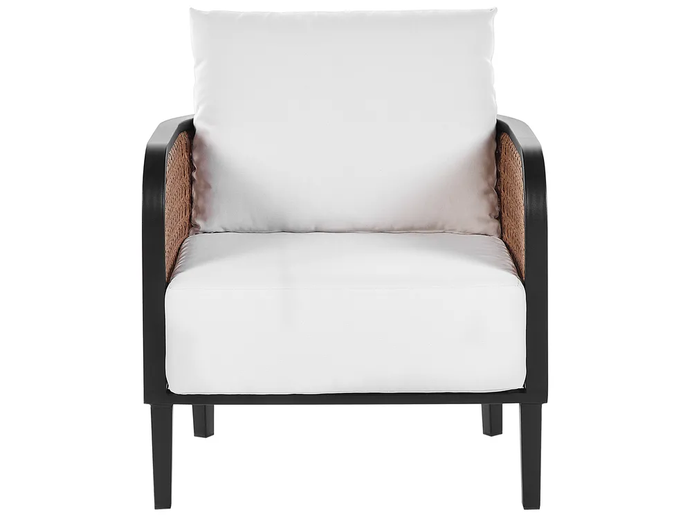 Garden Lounge Set with Table 4 Seater MONTEFALCO Metal White_905518