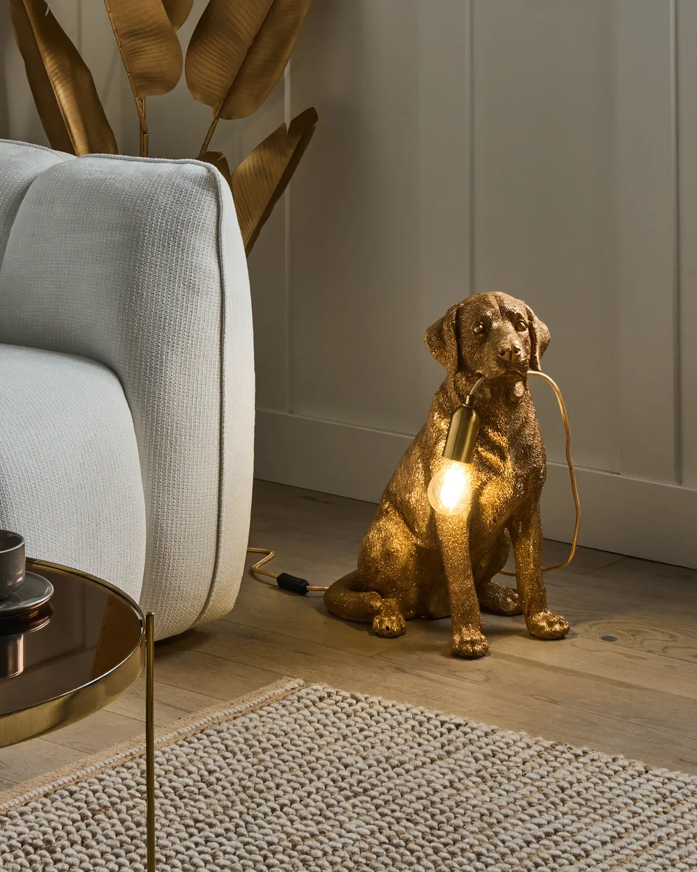 Table Lamp Dog MARLEY Gold