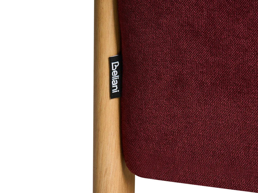 Storage Pouffe EDLAND Fabric 45 cm Burgundy_1038214