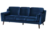 Sofa 3 Seater LOKKA Velvet Navy Blue_704374
