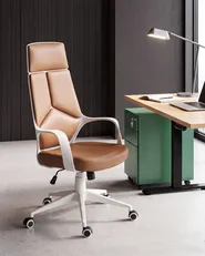 Office Chair DELIGHT Faux Leather Sand Beige_1102415
