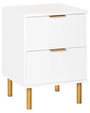 2 Drawer Bedside Table WALPOLE White_949696