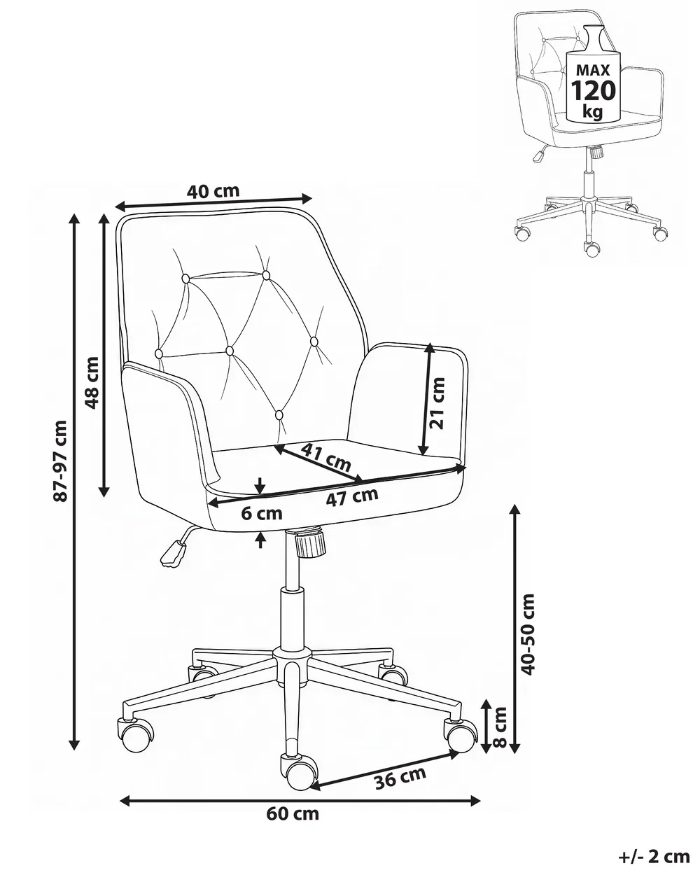 Desk Chair CELARA Velvet White_1084776