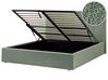 Ottoman Bed LORIENT Boucle Green 160 x 200 cm (EU King Size)
