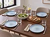 Set of 4 Dinner Plates JUNIPER Stoneware Light Blue 28 cm