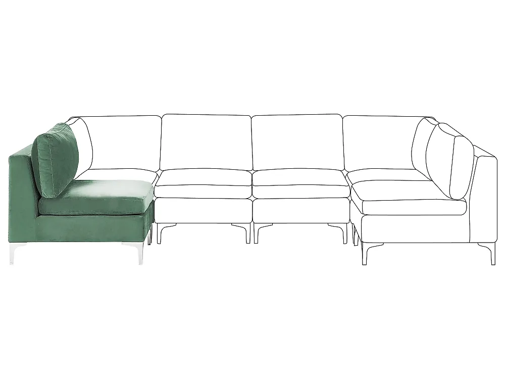 1-Seat Section EVJA Velvet Green_1185427