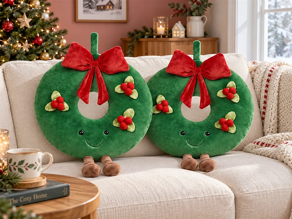 Set of 2 Decorative Cushions BONBON 45 x 45 cm Green_1185404
