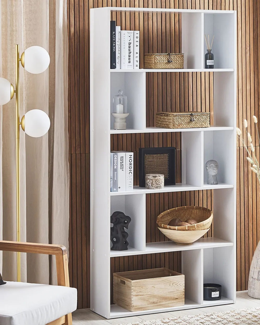 5 Tier Bookcase ORILLA 174 cm White_1145612