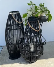 Lykta TONGA 56 cm Bambu Svart_925869